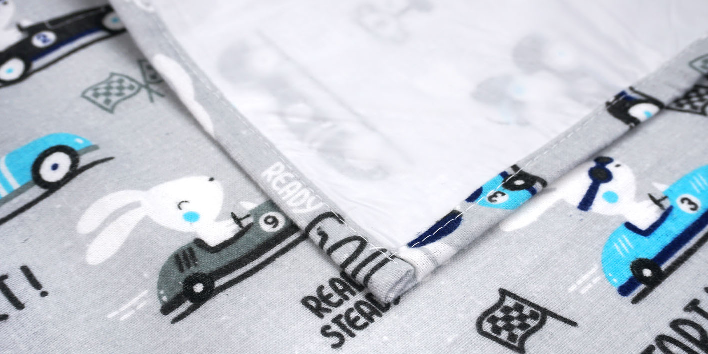 Pieluchocerata flanelowa królik szary